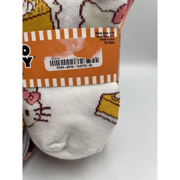 Sanrio Hello Kitty 2024 Halloween Cute & Spooky No Show Socks 12 Pairs NEW - Picture 3 of 7